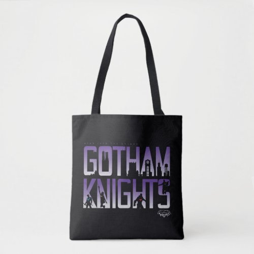Gotham Knights Silhouettes in Title Tote Bag