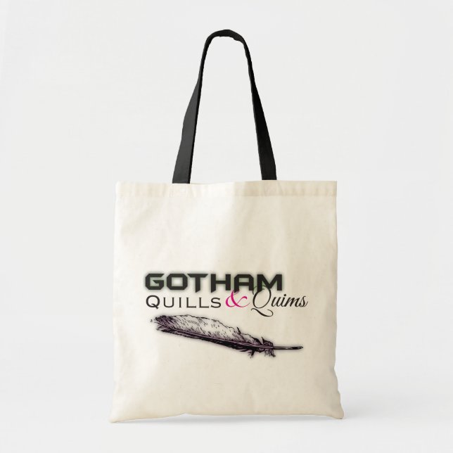 Gotham Quills & Quims Tote - White2 Bag (Front)