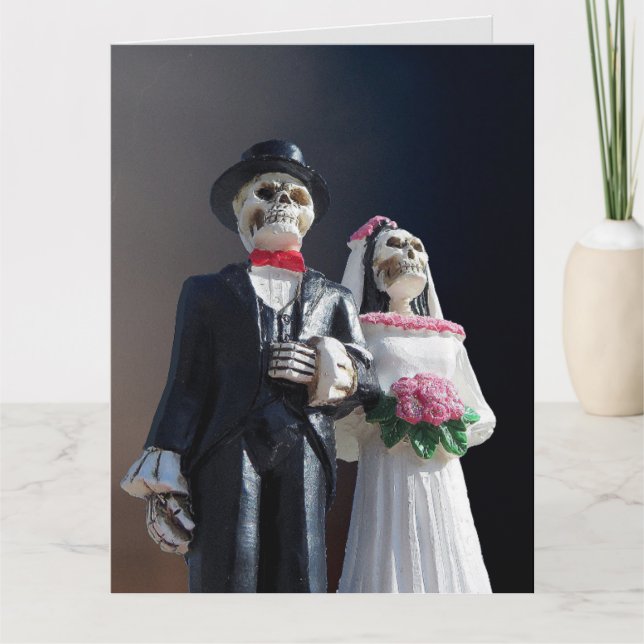 GOTHC SKELETONS WEDDING CONGRATULATIONS greeting Card (Front)