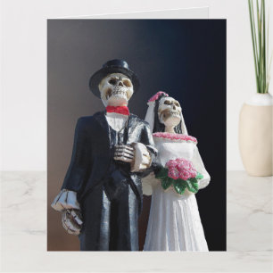 GOTHC SKELETONS WEDDING CONGRATULATIONS greeting Card