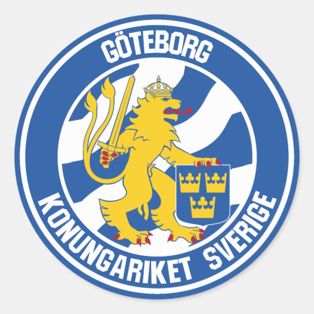 Gothenburg Round Emblem Classic Round Sticker (Front)
