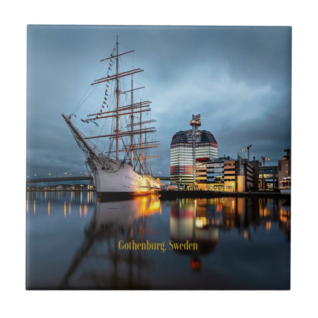 Gothenburg, Sweden Port Ceramic Tile (Front)