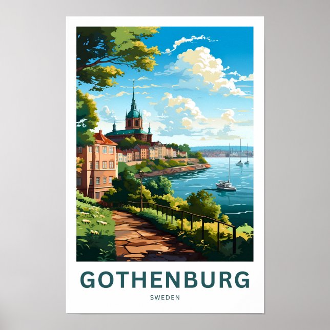 Gothenburg Sweden Travel Print (Front)