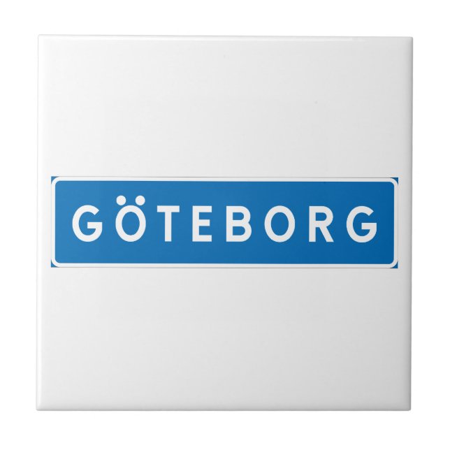 Gothenburg, Swedish road sign Tile (Front)