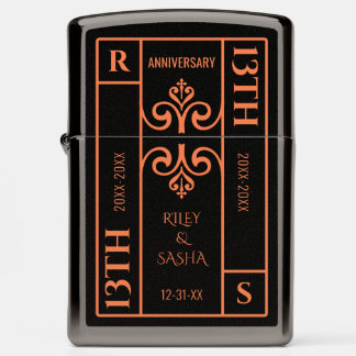 Gothic 13th Wedding Anniversary Zippo Lighter