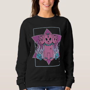 Gothic 3 Heads Cats Sweatshirt