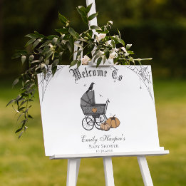 Gothic A Baby is Brewing Baby Shower Welcome Sign