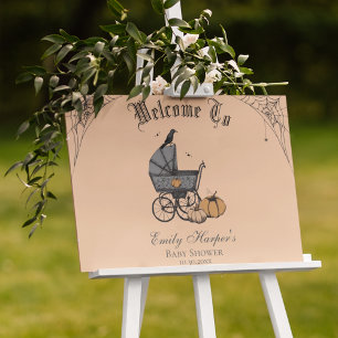 Gothic A Baby is Brewing Baby Shower Welcome Sign