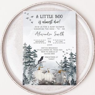 Gothic A Little Boo Baby Shower Invitation