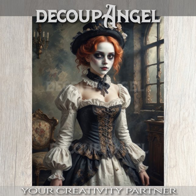 Gothic Actress of Ancient Era - Decoupage - Tissue Paper (Creator Uploaded)
