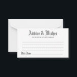 Gothic Advice & Wishes Wedding Card<br><div class="desc">Customize and personalize this gothic inspired wedding advice and wishes card. Edit options are available.</div>