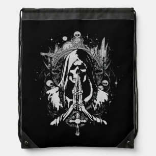 Gothic Aesthetic Occult Unholy Grunge Emo Punk Sat Drawstring Bag