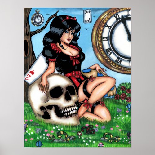 Gothic Alice In Underland Original Art Poster