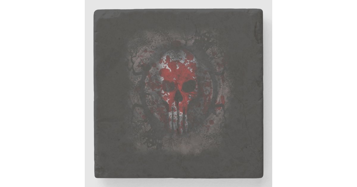 Gothic Alien Skull Stone Coaster | Zazzle