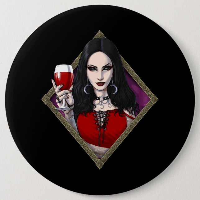 Gothic Alien Witch Button (Front)