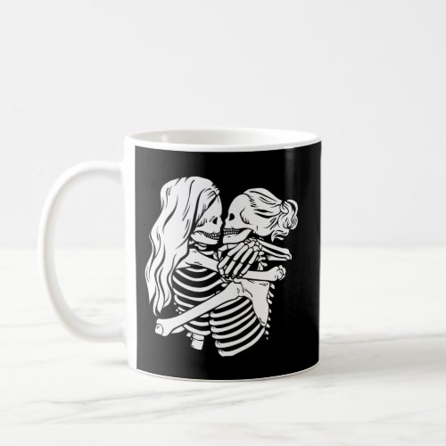 Gothic Alt Female Kissing Skulls Mall Goth Coffee Mug