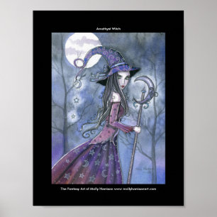 Gothic Amethyst Witch Poster by Molly Harrison