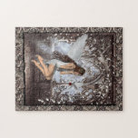 Gothic Angel And Her Dove Jigsaw Puzzle at Zazzle