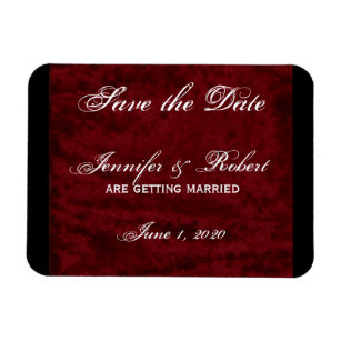 Gothic Angel on Red Velvet Save the Date Magnet