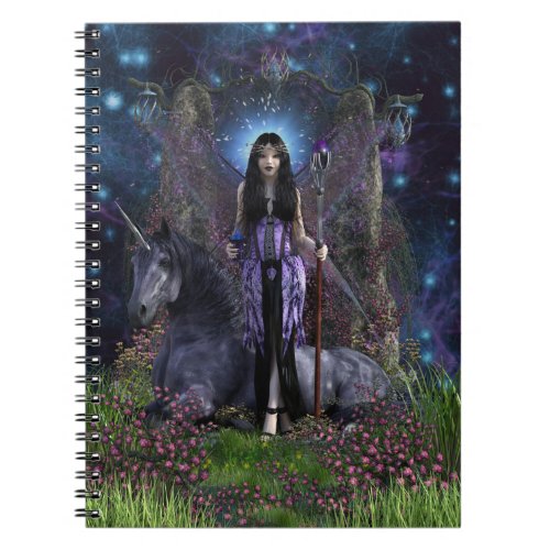 Gothic Angel  Unicorn Notebook