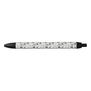 Gothic Animal Skull With Flowers Pattern Pen