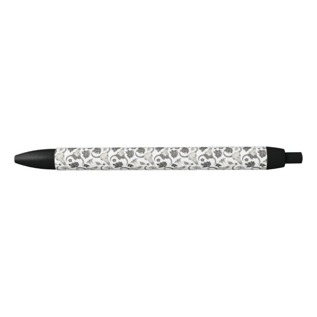 Gothic Animal Skull With Flowers Pattern Pen (Front)