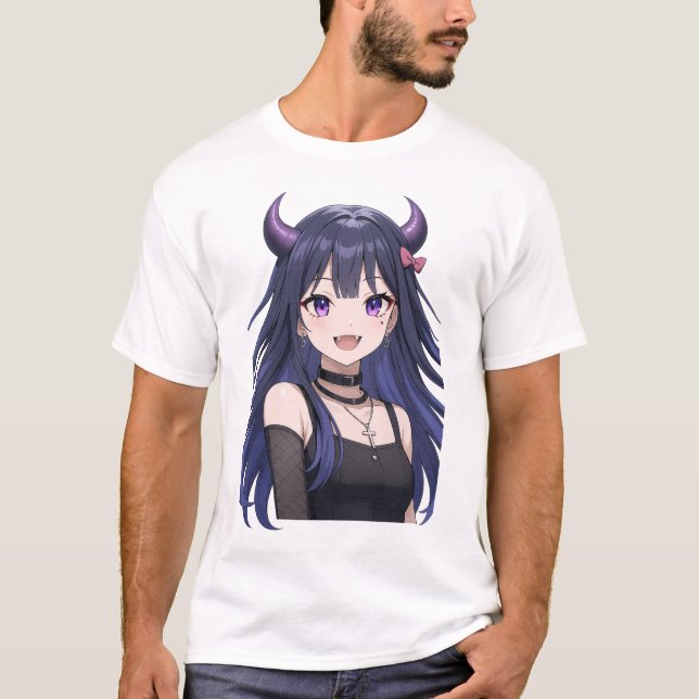 Gothic Anime Girl Collection – Dark Aesthetic Gift T-Shirt (Front)