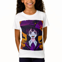 Gothic Anime Witch Halloween Art