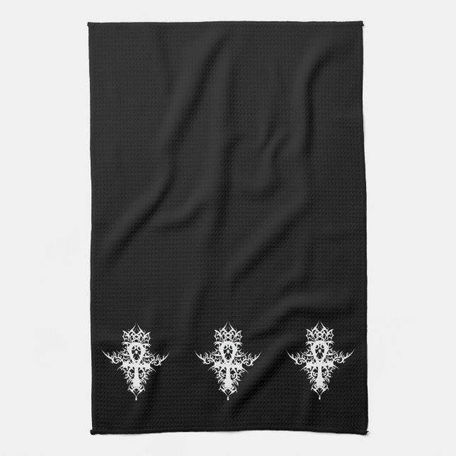 Gothic Ankh Kitchen Towel (Vertical)