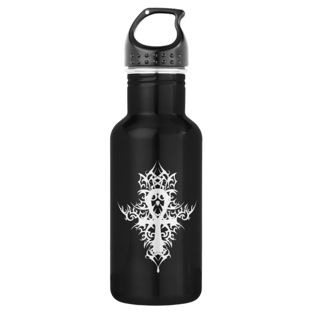 Gothic Ankh Water Bottle (Front)