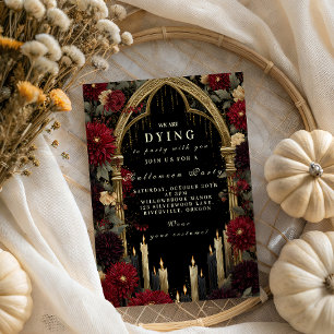 Gothic Arch Candlelight Halloween Invitation