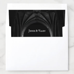 Gothic Arch Elegant Wedding Envelope Liner