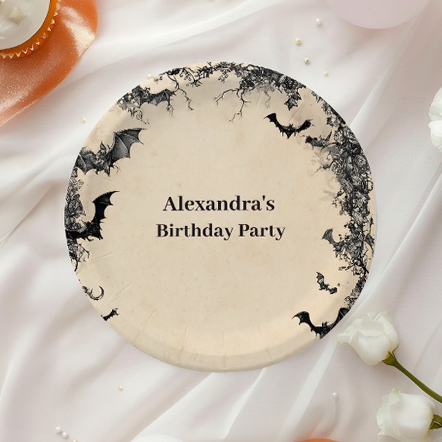 Gothic Arch Midnight Birthday Paper Plates (Creator Uploaded)