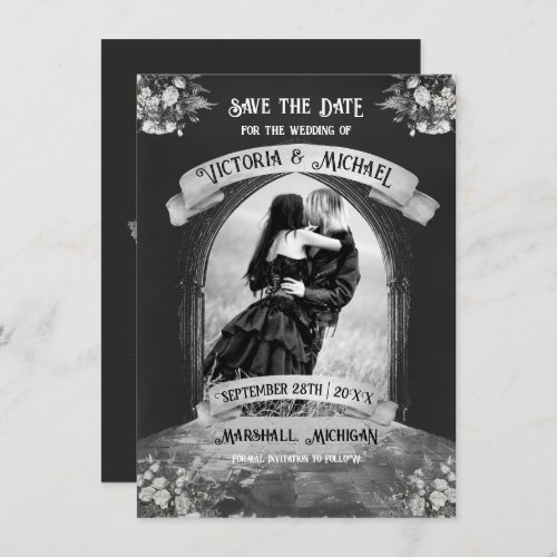 Gothic Arch Save the Date Wedding Invitation