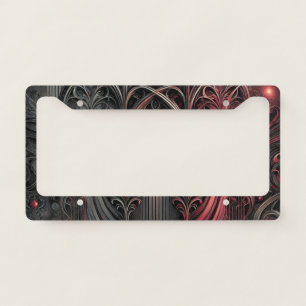 Gothic Arched Design License Plate Frame – Black a