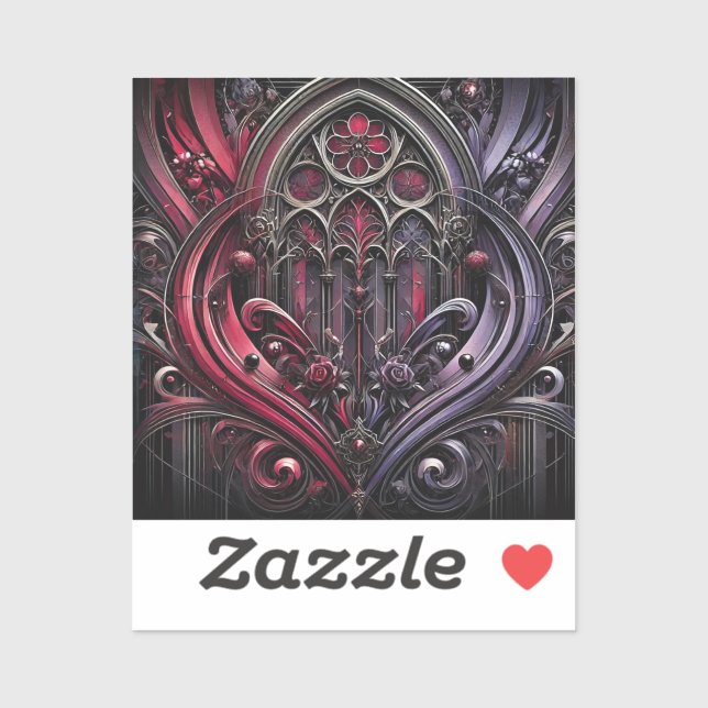 Gothic Arches Custom-Cut Vinyl Sticker (Sheet)