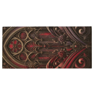 Gothic Arches Wooden USB Flash Drive