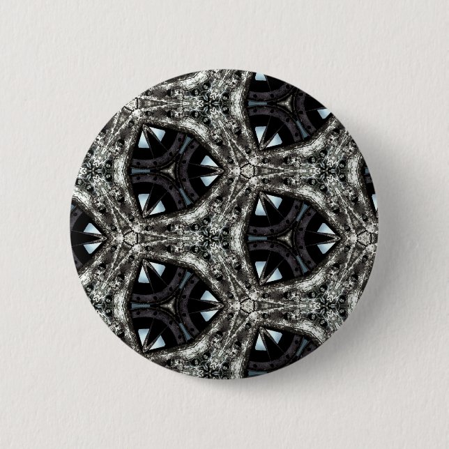 Gothic architectural kaleidoscope pinback button (Front)