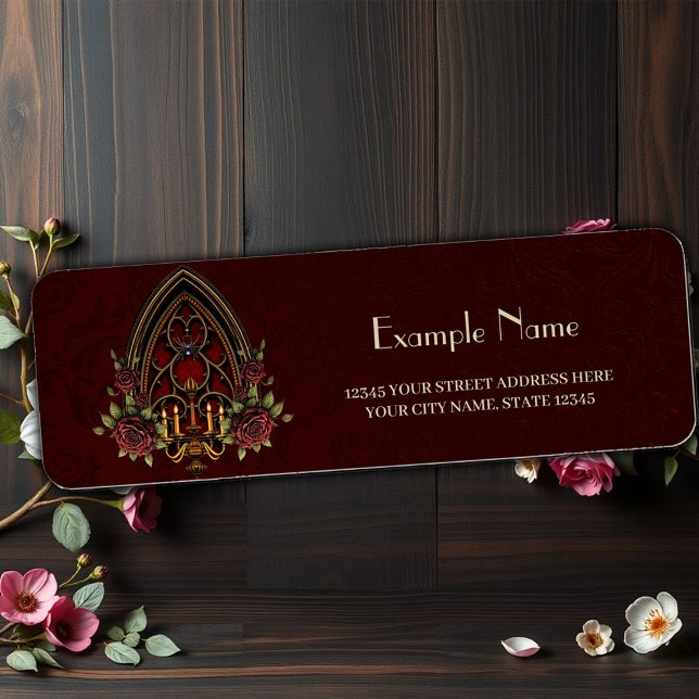 Gothic Archway with Skulls.  Label (Creator Uploaded)
