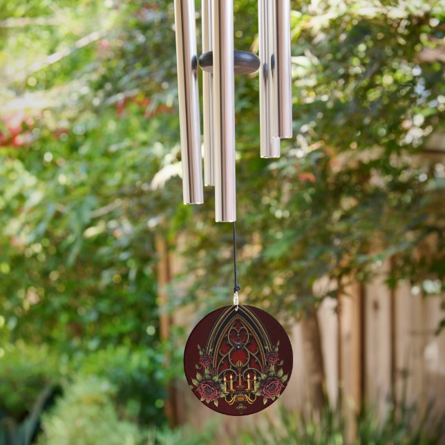 Gothic Archway with Skulls.  Wind Chime (Backyard)