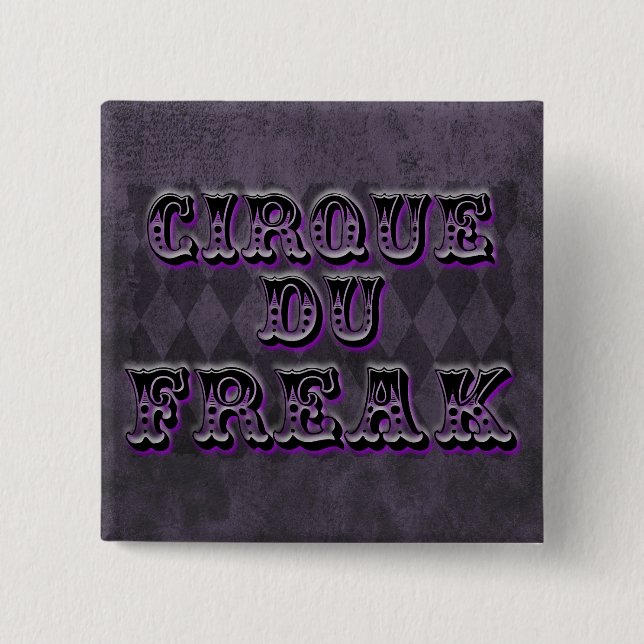 Gothic Argyle Cirque Du Freak Button (Front)