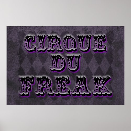 Gothic Argyle Cirque Du Freak Poster