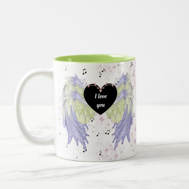 Gothic Art Design Two-Tone Coffee Mug (Left)