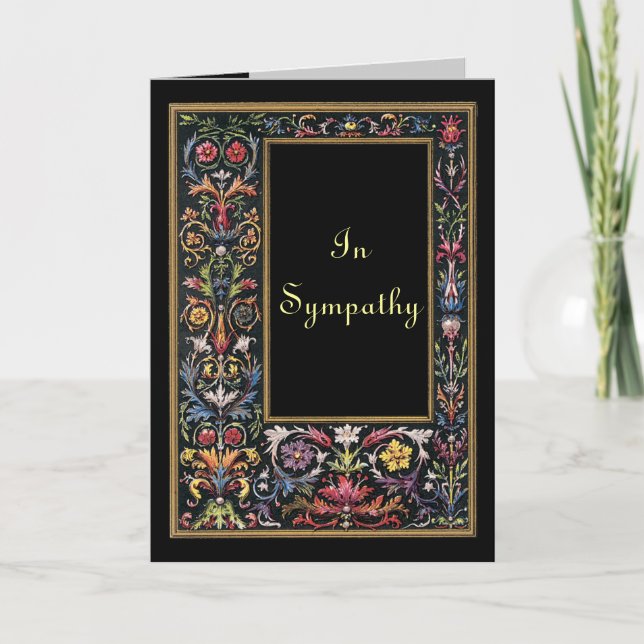 Gothic Art Sympathy Card Customizable (Front)