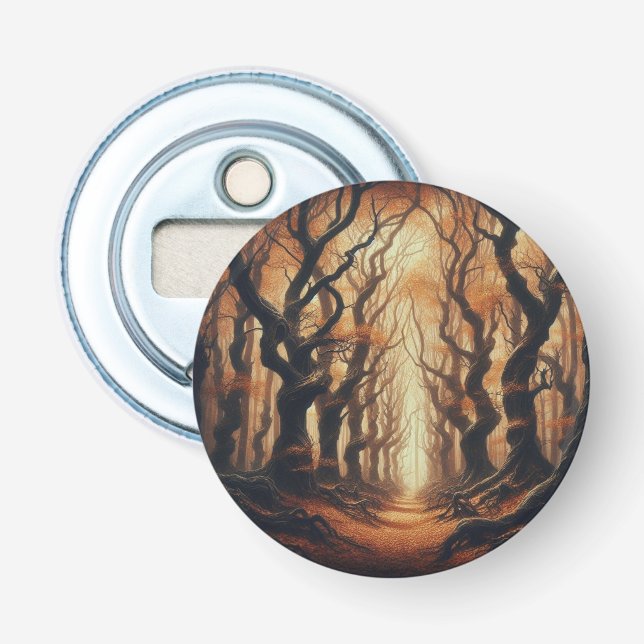 Gothic Autumn woods Bottle Opener (Front)