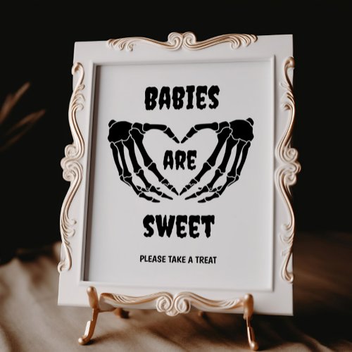 Gothic Babies Are Sweet Halloween Baby Shower Sign