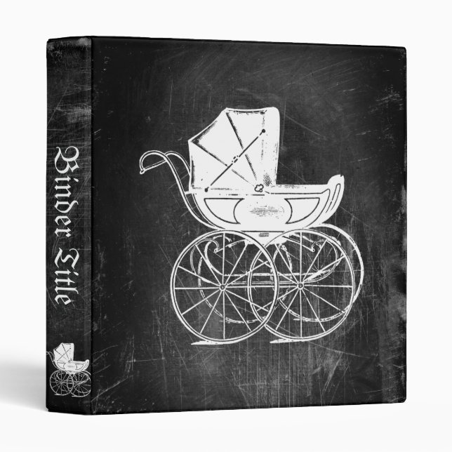 Gothic Baby Carriage 3 Ring Binder (Front/Spine)