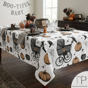 Gothic Baby Carriage Halloween Tablecloth