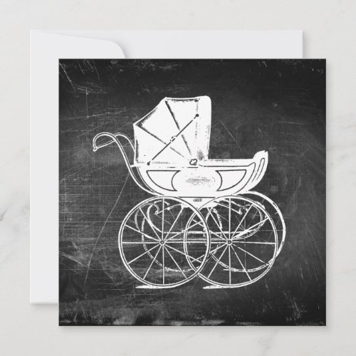 Gothic Baby Carriage Invitation