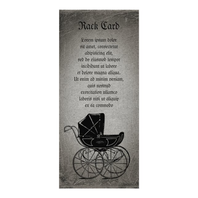 Gothic Baby Carriage Rack Card (Front)